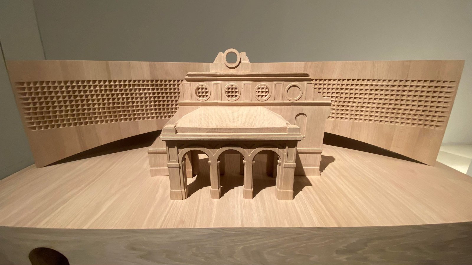 Detailed architectural model of the Exile Museum built for the Dorte Mandrup exhibition